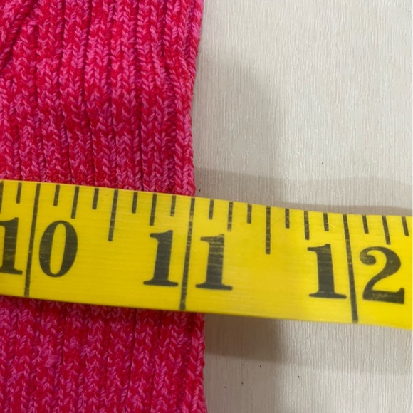 EUC Ganni Marled Ribbed Knit Midi Dress Fuchsia Pink Long Sleeve Stretch Small - Picture 15 of 16